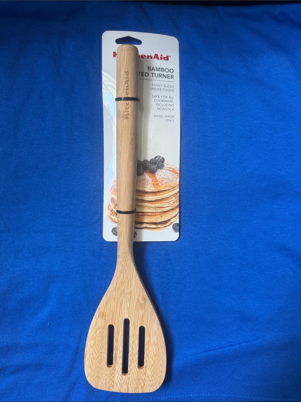 KitchenAid Bamboo Slotted Turner - Natural Wood
